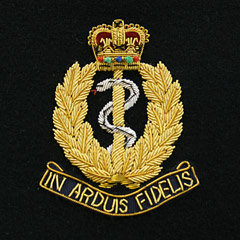 Royal Army Medical Corps Latin Motto Wire Blazer Badge